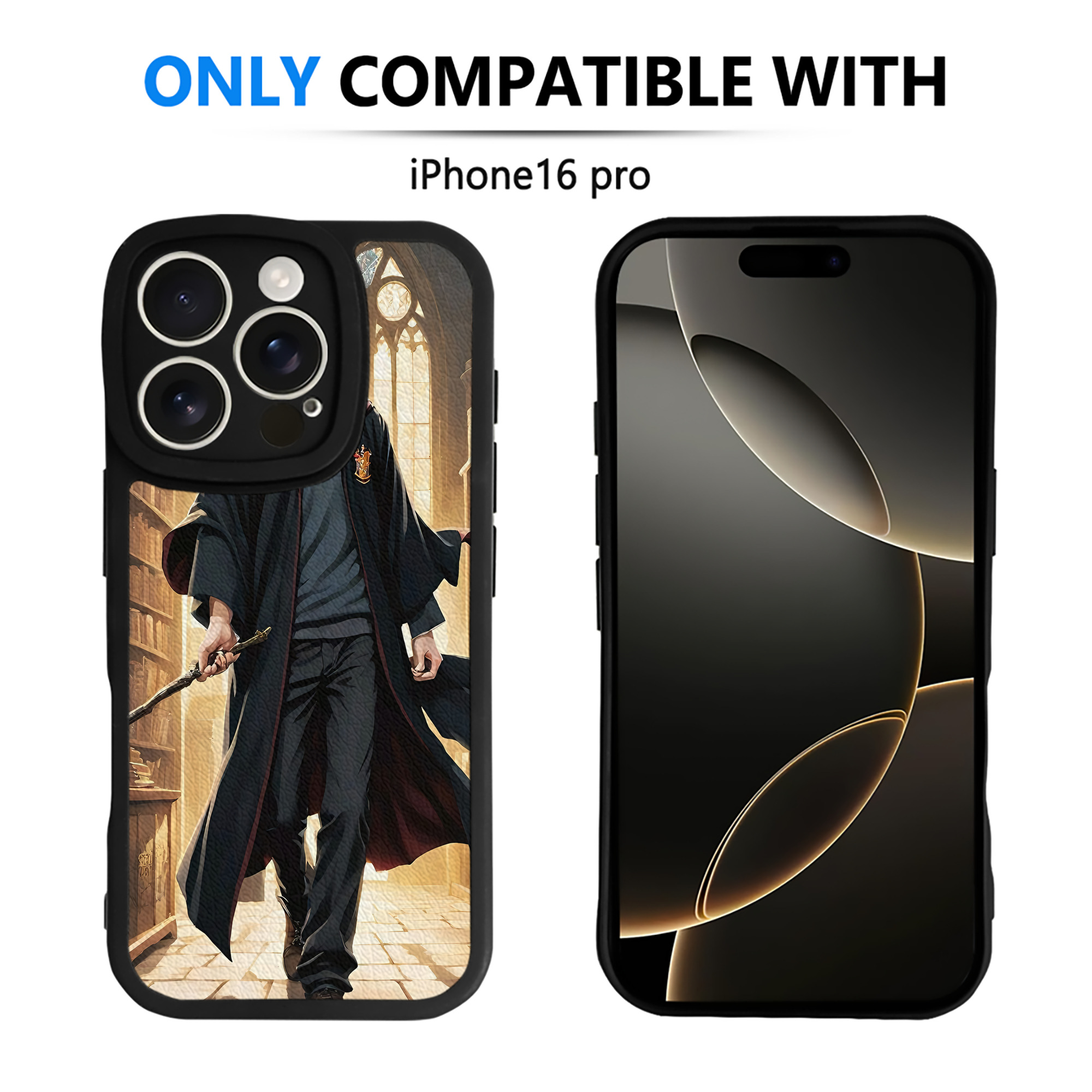 （画像用） Harry Potter ハリー・ポッターシリーズ 【iPhone 16シリーズ対応】シリコンスマホケース（レザー調） 材質：シリコン